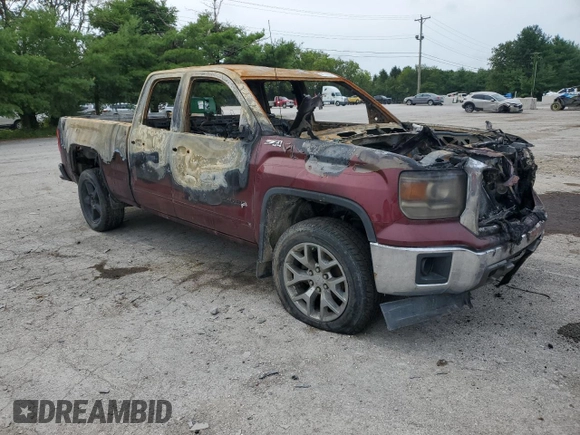2014 GMC Sierra 1500 SLT with VIN 1GTV2VEC2EZ203927, listed as a Copart auction lot 64174994 with 0 mi miles and Salvage Title. Bid and sale history available at carsss.com. Image 4.