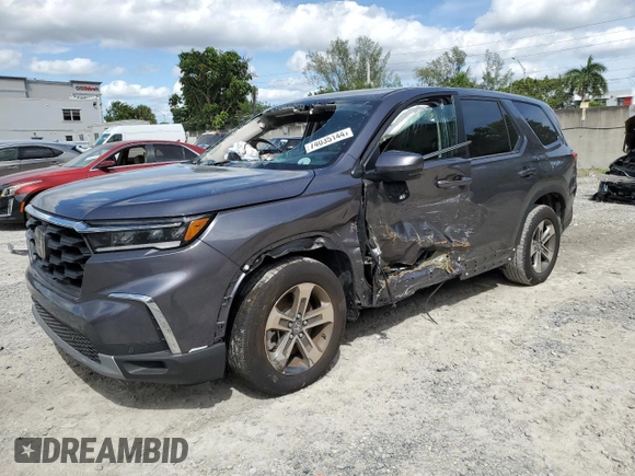 2024 Honda Pilot EX-L 7 Passenger with VIN 5FNYG1H55RB014916, listed as a Copart auction lot 74035144 with 0 mi miles and Salvage Title. Bid and sale history available at carsss.com. Image 1.