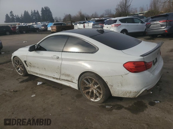 2015 BMW 4 Series 435i with VIN WBA3R1C58FK195761, listed as a Copart auction lot 82604934 with 109,642 mi miles and Salvage Title. Bid and sale history available at carsss.com. Image 2.