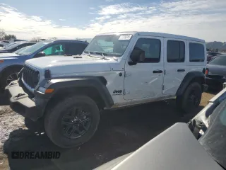2024 Jeep Wrangler Willys with VIN 1C4PJXDN5RW109963, listed as a Copart auction lot 44805015 with 13,578 mi miles and Salvage Title. Bid and sale history available at carsss.com. Image 1.