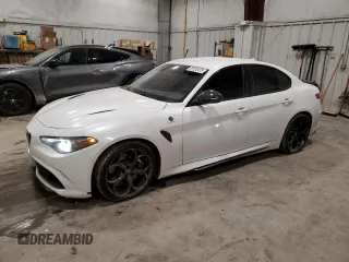 2020 Alfa Romeo Giulia Quadrifoglio with VIN ZARFAMEV9L7622407, listed as a Copart auction lot 89192475 with 56,195 mi miles and Salvage title. Bid and sale history available at DreamBid. Image 1.