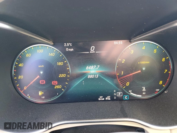 2020 Mercedes-Benz C 300 with VIN WDDWK8EB5LF980829, listed as a Copart auction lot 51312445 with 88,103 mi miles and Salvage title. Bid and sale history available at DreamBid. Image 9.