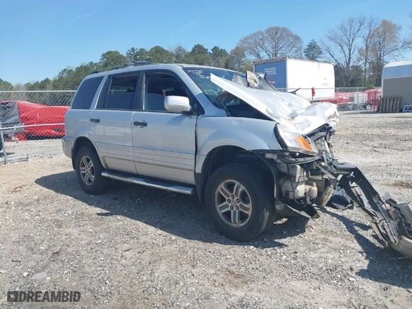 2005 Honda Pilot EX-L with RES with VIN 5FNYF18655B001847, listed as a IAAI auction lot 41874878 with 1 mi miles. Bid and sale history available at carsss.com. Image 1.