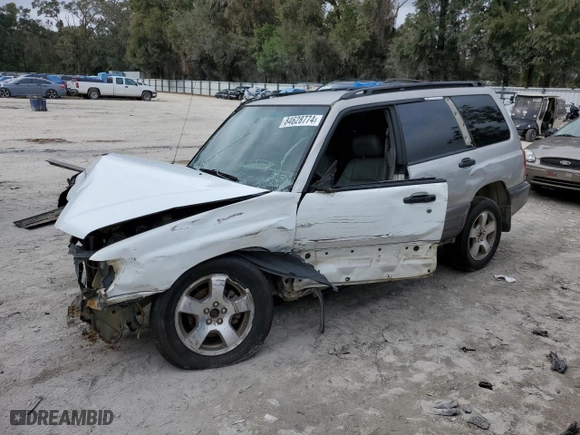 2000 Subaru Forester S with VIN JF1SF655XYH702800, listed as a Copart auction lot 84628774 with 0 mi miles and Salvage Title. Bid and sale history available at carsss.com. Image 1.