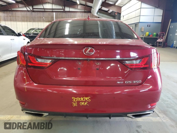 2015 Lexus GS 350 z VIN JTHCE1BL9FA006604, wystawiony jako Copart lot #57788575 z przebiegiem 146 321 mil mil oraz Szkoda całkowita • Salvage title. Historia ofert i sprzedaży dostępna na DreamBid. Obrazek 6.