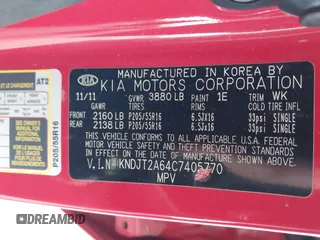 2012 Kia Soul + with VIN KNDJT2A64C7405770, listed as a IAAI auction lot 42107061 with 212,076 mi miles and . Bid and sale history available at DreamBid. Image 9.