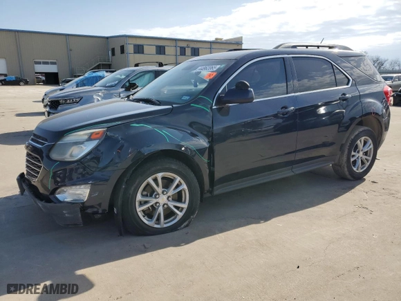 2016 Chevrolet Equinox LT with VIN 2GNALCEK1G6285999, listed as a Copart auction lot 44862065 with 833,894 mi miles and Salvage Title. Bid and sale history available at carsss.com. Image 1.