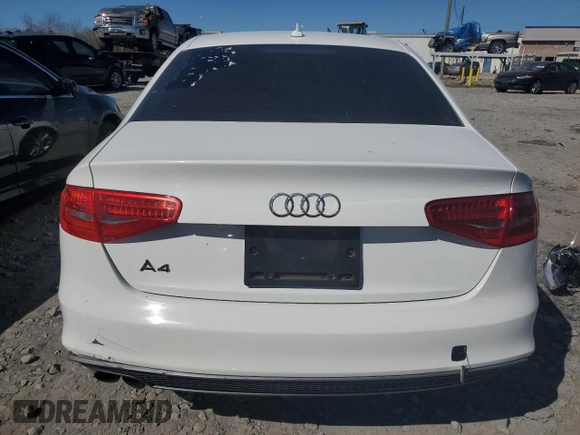 2014 Audi A4 Premium with VIN WAUAFAFL2EN000938, listed as a Copart auction lot 46825115 with 0 mi miles and Salvage Title. Bid and sale history available at carsss.com. Image 6.