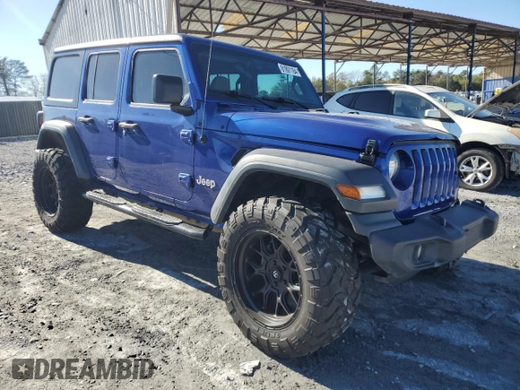 2018 Jeep Wrangler Unlimited Sport z VIN 1C4HJXDN6JW201107, wystawiony jako Copart lot #81801164 z przebiegiem 69 956 mil mil oraz Szkoda całkowita • Salvage title. Historia ofert i sprzedaży dostępna na DreamBid. Obrazek 4.