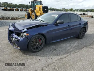 2020 Alfa Romeo Giulia Ti with VIN ZARFANBN5L7634712, listed as a Copart auction lot 73278784 with 0 mi miles and Salvage Title. Bid and sale history available at carsss.com. Image 1.