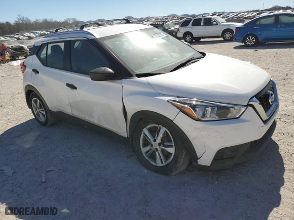 2019 Nissan Kicks S with VIN 3N1CP5CU4KL518254, listed as a Copart auction lot 47003255 with 57,467 mi miles and Salvage Title. Bid and sale history available at carsss.com. Image 4.
