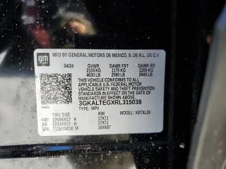 2024 GMC Terrain SLE with VIN 3GKALTEGXRL315038, listed as a Copart auction lot 41626455 with 9,515 mi miles and Salvage Title. Bid and sale history available at DreamBid. Image 13.
