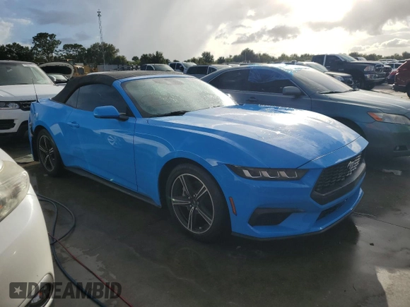2024 Ford Mustang EcoBoost with VIN 1FAGP8UH8R5114617, listed as a Copart auction lot 74425134 with 0 mi miles and Salvage Title. Bid and sale history available at carsss.com. Image 4.