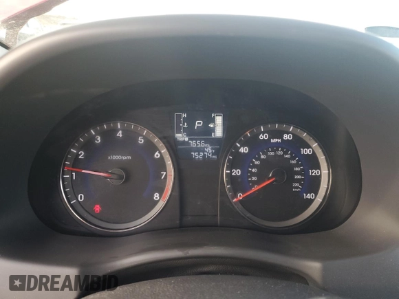 2017 Hyundai Accent SE with VIN KMHCT5AE2HU363427, listed as a Copart auction lot 48411935 with 75,274 mi miles and Salvage Title. Bid and sale history available at DreamBid. Image 9.