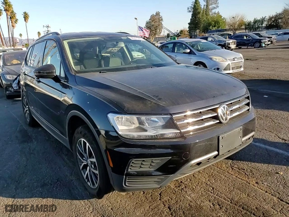 2021 Volkswagen Tiguan S with VIN 3VV1B7AX7MM015070, listed as a Copart auction lot 88311255 with 58,325 mi miles and Salvage Title. Bid and sale history available at carsss.com. Image 12.