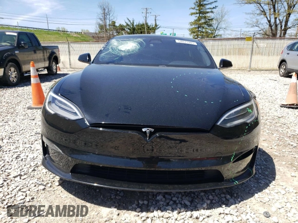 2021 Tesla Model S Plaid with VIN 5YJSA1E63MF451391, listed as a Copart auction lot 54821985 with 50,480 mi miles and Salvage title. Bid and sale history available at DreamBid. Image 5.