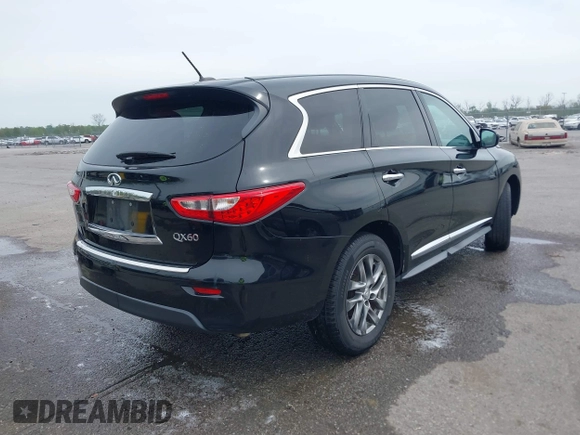 2015 Infiniti QX60 with VIN 5N1AL0MN3FC547395, listed as a IAAI auction lot 41863434 with 91,631 mi miles. Bid and sale history available at carsss.com. Image 4.