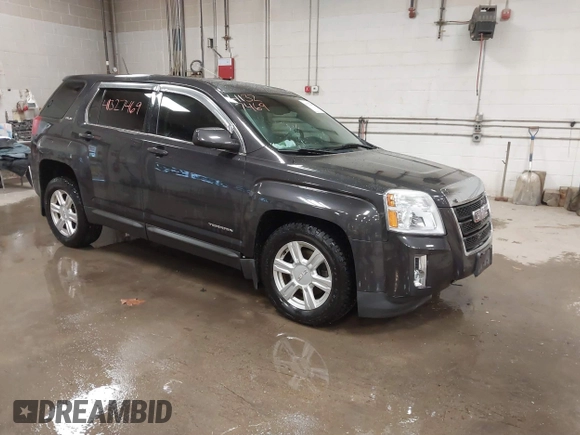 2014 GMC Terrain SLE with VIN 2GKFLVEKXE6355138, listed as a IAAI auction lot 41327469 with 99,044 mi miles. Bid and sale history available at carsss.com. Image 1.
