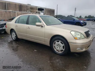 2002 Lexus LS 430 with VIN JTHBN30F420056136, listed as a Copart auction lot 73633074 with 210,428 mi miles and Salvage Title. Bid and sale history available at carsss.com. Image 4.