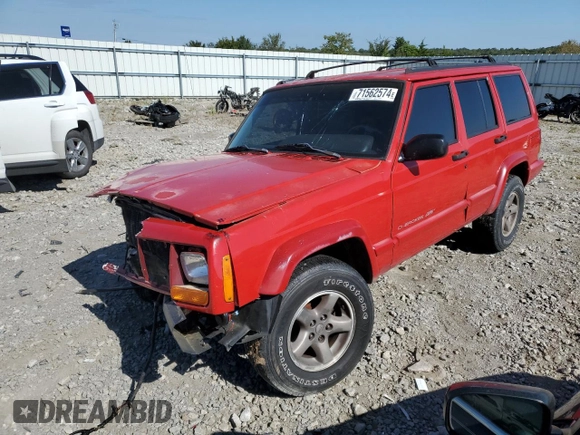 1998 Jeep Cherokee Sport with VIN 1J4FT68S8WL251781, listed as a Copart auction lot 71562574 with 267,648 mi miles and Non Repairable. Bid and sale history available at carsss.com. Image 1.