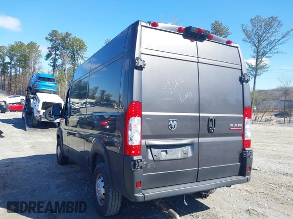 2021 Ram ProMaster Cargo with VIN 3C6LRVBG8ME521322, listed as a IAAI auction lot 41731201 with 52,823 mi miles. Bid and sale history available at carsss.com. Image 3.