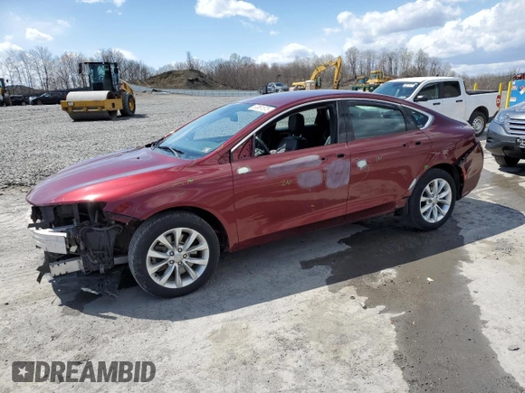 2015 Chrysler 200 C with VIN 1C3CCCCG6FN609625, listed as a Copart auction lot 53061575 with 163,052 mi miles and Salvage Title. Bid and sale history available at DreamBid. Image 1.