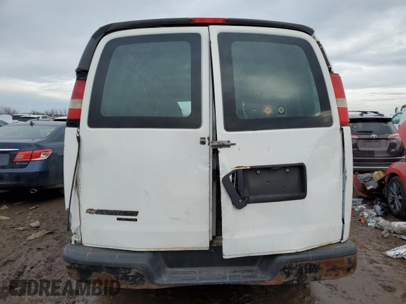 2013 Chevrolet Express Cargo Van with VIN 1GCWGGBA6D1187037, listed as a Copart auction lot 45843065 with 248,615 mi miles and Clean Title. Bid and sale history available at carsss.com. Image 6.