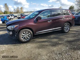 2013 Infiniti JX35 with VIN 5N1AL0MM8DC342675, listed as a Copart auction lot 75515044 with 124,913 mi miles and Salvage Title. Bid and sale history available at carsss.com. Image 1.
