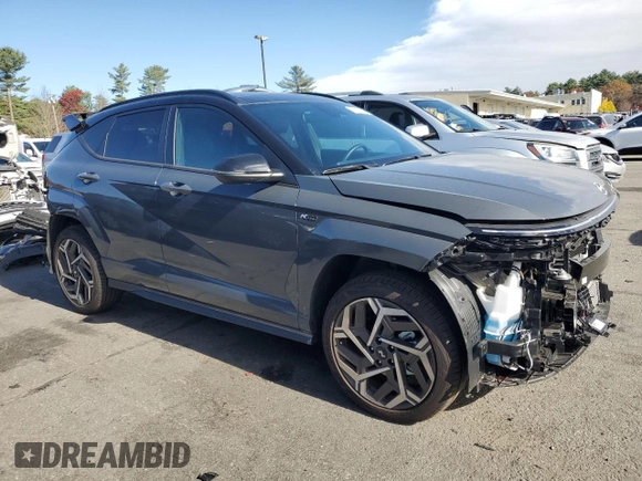 2024 Hyundai Kona N Line with VIN KM8HACA30RU150038, listed as a Copart auction lot 78178754 with 4,667 mi miles and Salvage Title. Bid and sale history available at carsss.com. Image 4.