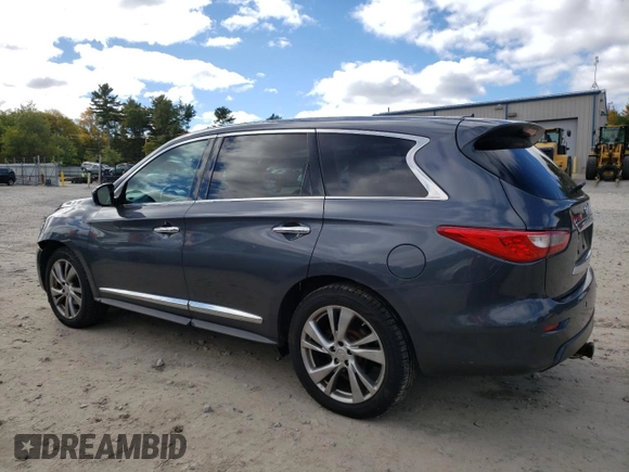 2013 Infiniti JX35 with VIN 5N1AL0MM8DC325522, listed as a Copart auction lot 74855484 with 173,107 mi miles and Clean Title. Bid and sale history available at carsss.com. Image 2.