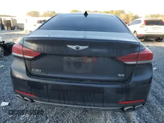 2018 Genesis G80 5.0L Ultimate with VIN KMHGN4JF4JU239874, listed as a Copart auction lot 77763484 with 158,282 mi miles and Clean Title. Bid and sale history available at carsss.com. Image 6.