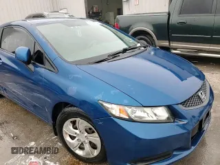 2013 Honda Civic Cpe LX with VIN 2HGFG3B58DH512365, listed as a Copart auction lot 85825034 with 0 mi miles and Salvage Title. Bid and sale history available at carsss.com. Image 14.