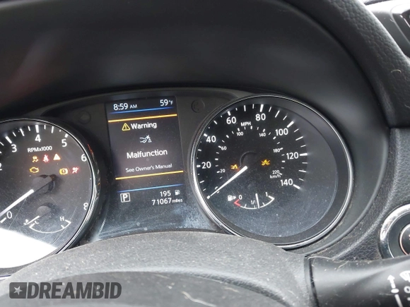2019 Nissan Rogue SV with VIN 5N1AT2MT6KC765125, listed as a IAAI auction lot 41962842 with 71,067 mi miles. Bid and sale history available at carsss.com. Image 7.