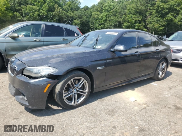2015 BMW 5 Series 528i with VIN WBA5A5C5XFD513763, listed as a Copart auction lot 63825535 with 147,982 mi miles and Salvage title. Bid and sale history available at DreamBid. Image 1.