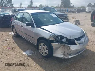 2005 Honda Civic VP with VIN 1HGES16365L029193, listed as a IAAI auction lot 41882830 with 85,130 mi miles and . Bid and sale history available at carsss.com. Image 1.