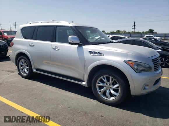 2012 Infiniti QX56 7-passenger z VIN JN8AZ2NE8C9018843, wystawiony jako Copart lot #59578865 z przebiegiem 147 128 mil mil oraz Czysty tytuł • Clean title. Historia ofert i sprzedaży dostępna na DreamBid. Obrazek 4.