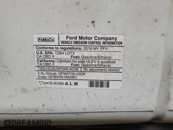 2016 Ford F-150 XLT with VIN 1FTFX1EF4GKD19439, listed as a IAAI auction lot 42774125 with 168,570 mi miles and . Bid and sale history available at DreamBid. Image 27.