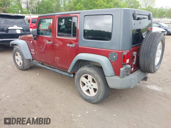2008 Jeep Wrangler Unlimited X with VIN 1J4GA39108L606685, listed as a IAAI auction lot 41965538 with 288,946 mi miles. Bid and sale history available at carsss.com. Image 3.
