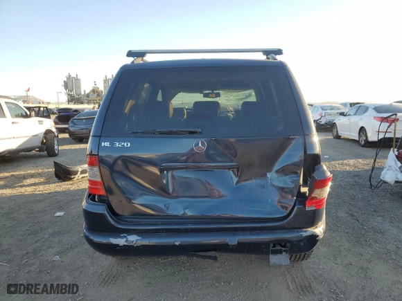 1999 Mercedes-Benz M-Class with VIN 4JGAB54E2XA106113, listed as a Copart auction lot 87996015 with 214,572 mi miles and Salvage Title. Bid and sale history available at carsss.com. Image 6.