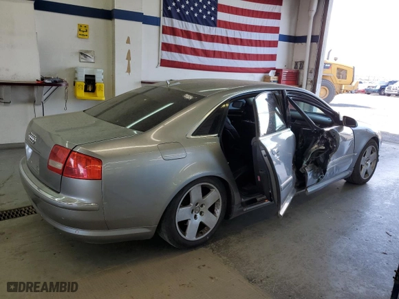 2005 Audi A8 L with VIN WAUML44EX5N012623, listed as a Copart auction lot 61337284 with 163,788 mi miles and Salvage Title. Bid and sale history available at carsss.com. Image 3.