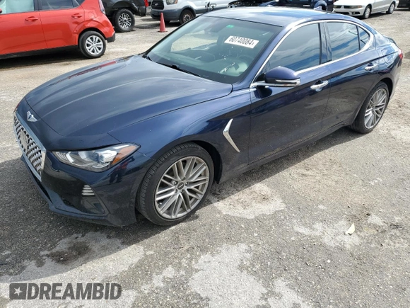 2020 Genesis G70 2.0T with VIN KMTG64LA3LU062323, listed as a Copart auction lot 60740084 with 51,342 mi miles and Non repairable. Bid and sale history available at DreamBid. Image 1.
