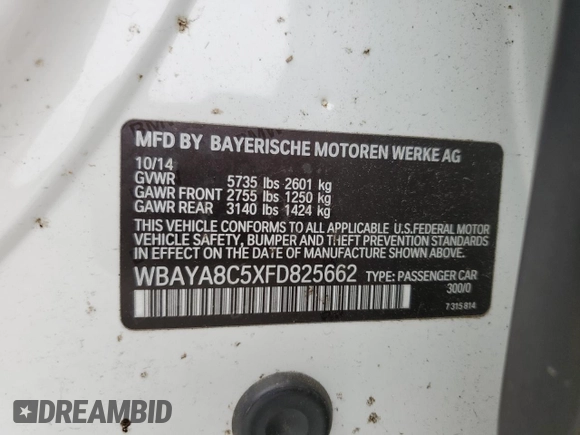 2015 BMW 7 Series 750i z VIN WBAYA8C5XFD825662, wystawiony jako Copart lot #78850474 z przebiegiem 153 080 mil mil oraz Czysty tytuł • Clean title. Historia ofert i sprzedaży dostępna na DreamBid. Obrazek 12.