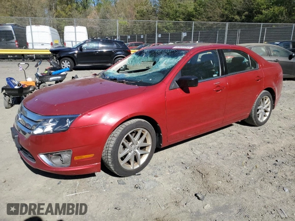 2010 Ford Fusion SEL with VIN 3FAHP0JA1AR343932, listed as a Copart auction lot 53585945 with 126,501 mi miles and Salvage Title. Bid and sale history available at DreamBid. Image 1.