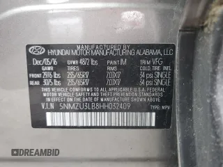 2017 Hyundai Santa Fe 2.4L z VIN 5NMZU3LB8HH032409, wystawiony jako Copart lot #57939915 z przebiegiem 105 494 mil mil oraz Szkoda całkowita • Salvage title. Historia ofert i sprzedaży dostępna na DreamBid. Obrazek 12.