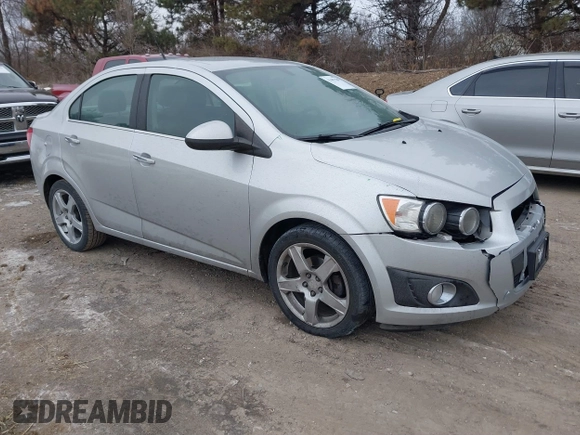 2014 Chevrolet Sonic LTZ with VIN 1G1JE5SB6E4218485, listed as a IAAI auction lot 41407500 with 93,588 mi miles. Bid and sale history available at carsss.com. Image 1.