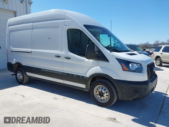 2023 Ford Transit Cargo with VIN 1FTBR2X86PKA51393, listed as a IAAI auction lot 41769269 with 91,032 mi miles and . Bid and sale history available at DreamBid. Image 1.