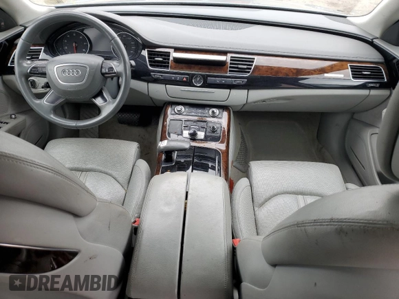 2011 Audi A8 with VIN WAURVAFD9BN006004, listed as a Copart auction lot 47996165 with 132,799 mi miles and Salvage title. Bid and sale history available at DreamBid. Image 8.