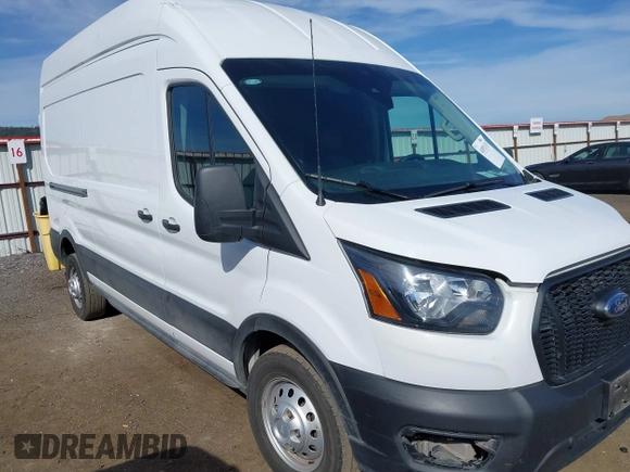 2023 Ford Transit Cargo with VIN 1FTBR2X87PKA70597, listed as a IAAI auction lot 41896133 with 37,982 mi miles and . Bid and sale history available at DreamBid. Image 1.