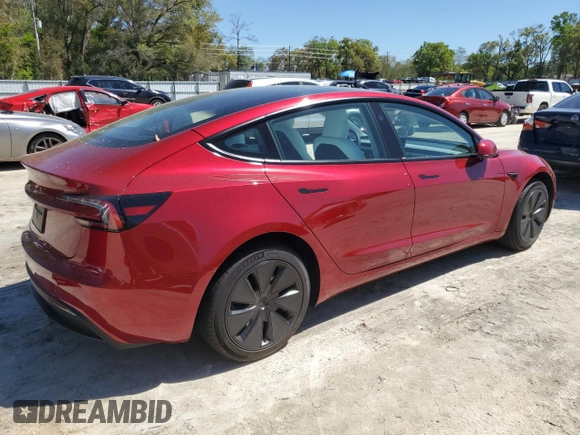 2024 Tesla Model 3 with VIN 5YJ3E1EA7RF864841, listed as a Copart auction lot 49467815 with 0 mi miles and Salvage Title. Bid and sale history available at carsss.com. Image 3.