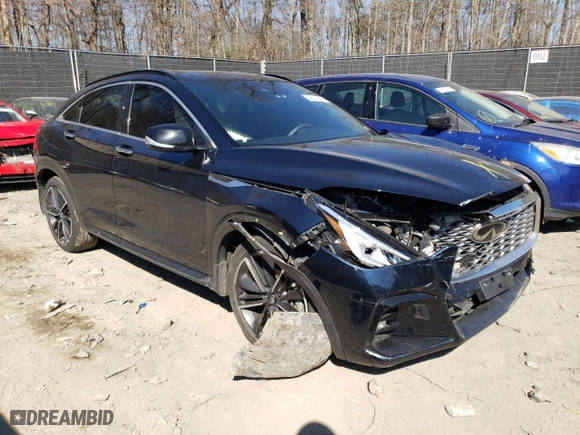 2022 Infiniti QX55 LUXE with VIN 3PCAJ5J36NF103858, listed as a Copart auction lot 42502593 with NaN miles. Bid and sale history available at carsss.com. Image 4.